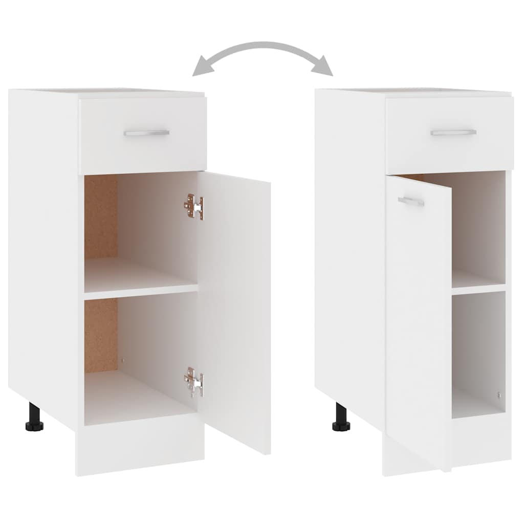 Drawer Bottom Cabinet White - Engineered Wood