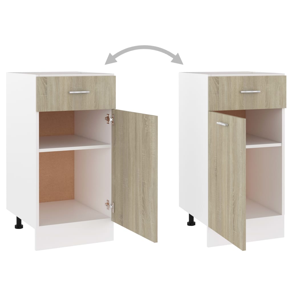Stylish Drawer Bottom Cabinet Sonoma Oak - Engineered Wood | Kitchen Cabinets