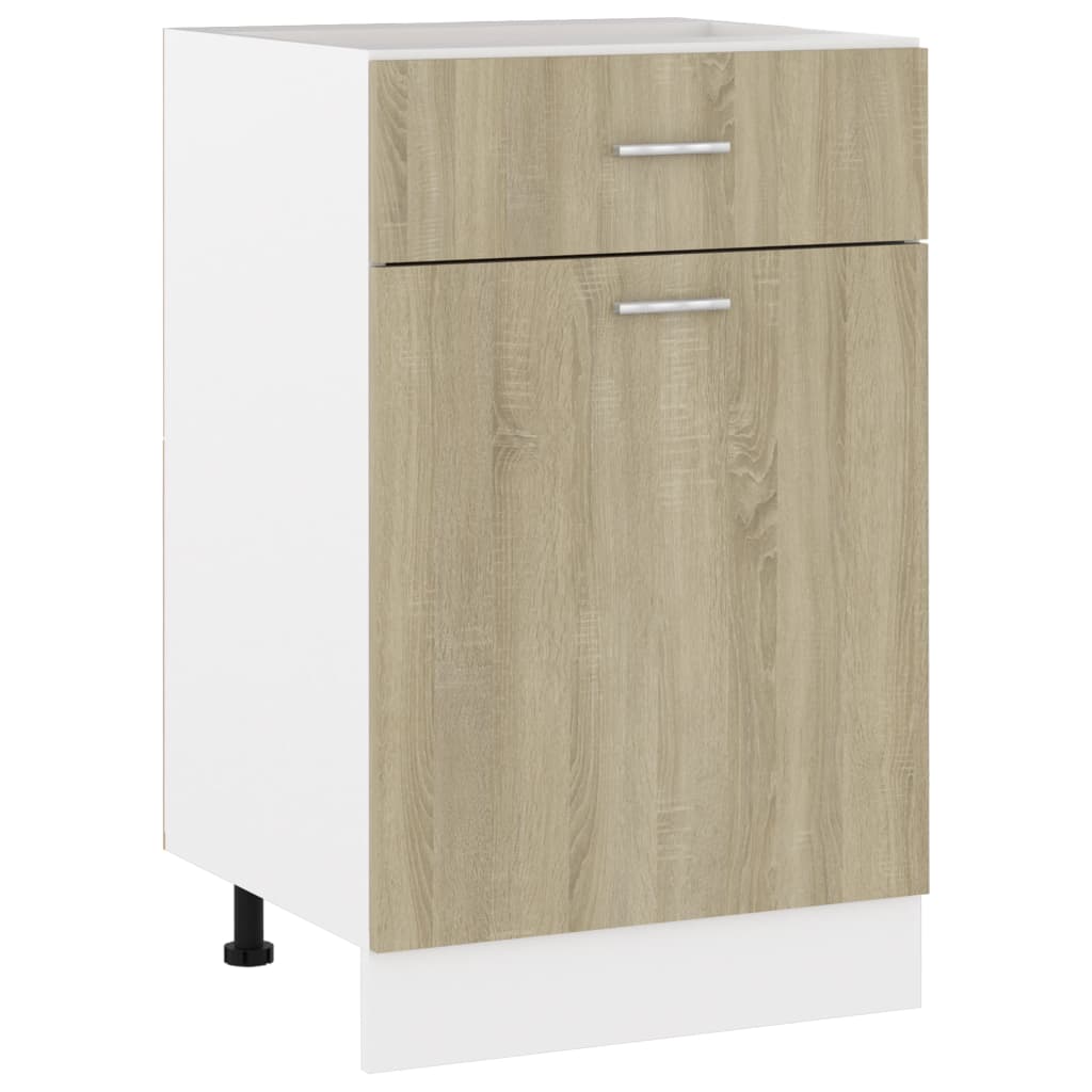 Stylish Drawer Bottom Cabinet Sonoma Oak Engineered Wood | Wood finish