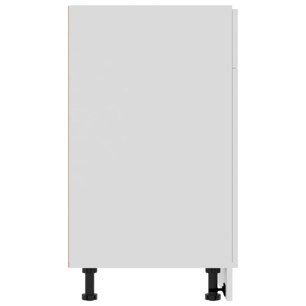 Drawer Bottom Cabinet White Engineered Wood