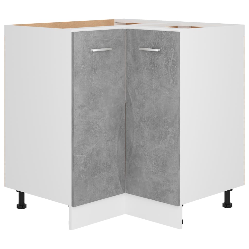 Corner Kitchen Cabinet Concrete Grey 75.5cm | Simpledeals
