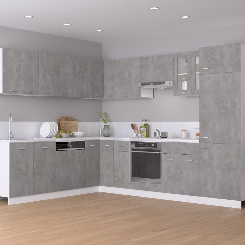 Corner Kitchen Cabinet Concrete Grey 75.5cm | Simpledeals