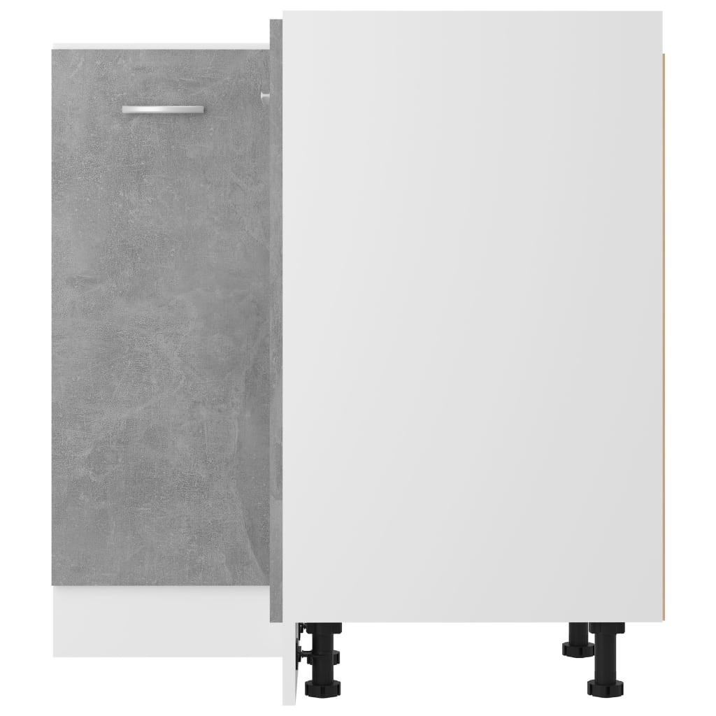 Corner Kitchen Cabinet Concrete Grey 75.5cm | Simpledeals