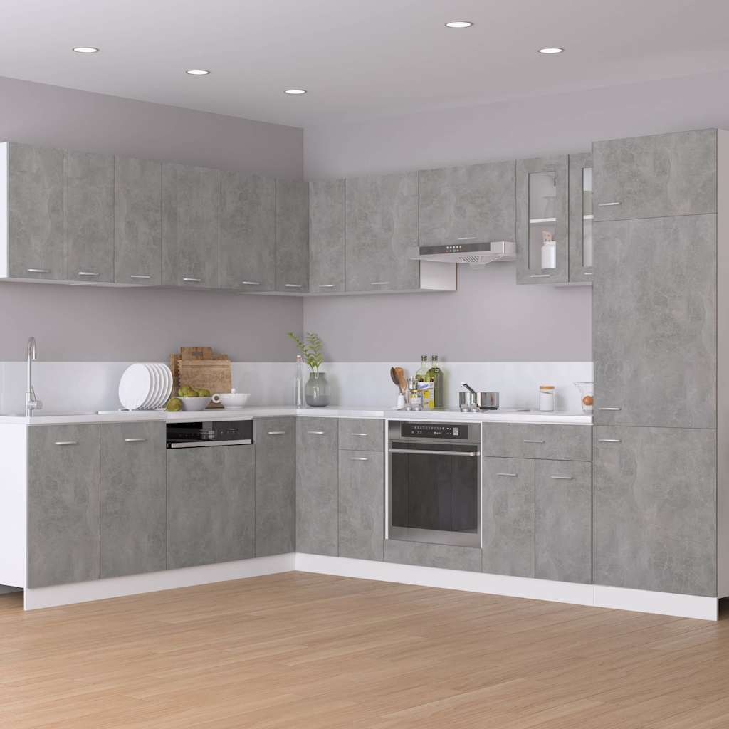 Glass Wall Cabinet Concrete Grey 60x60cm | Simpledeals