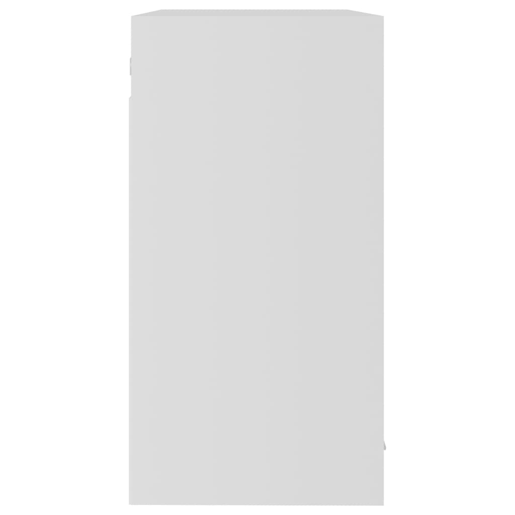 Glass Door Wall Cabinet White 80cm Kitchen Storage | Simpledeals