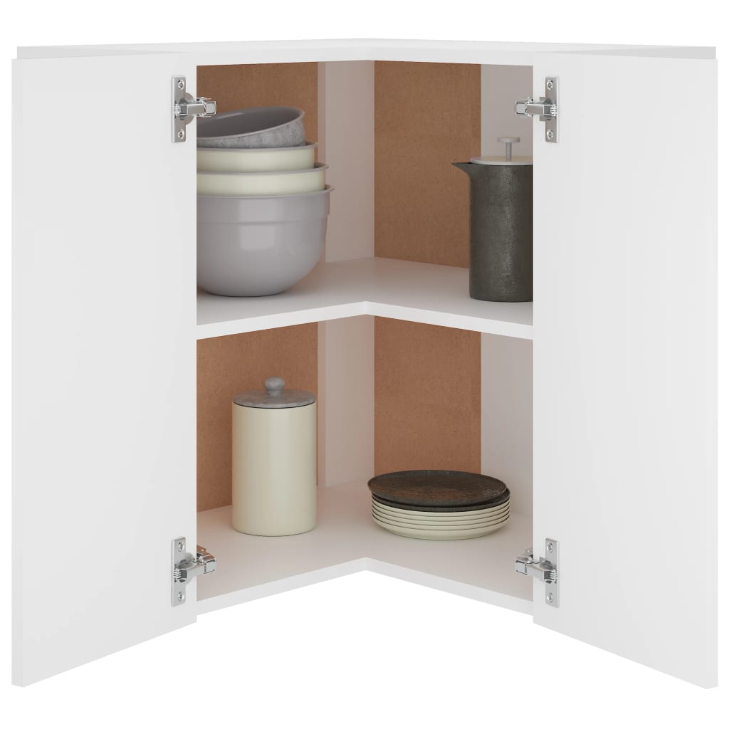 Corner Kitchen Cabinet Wall Mounted White | Simpledeals