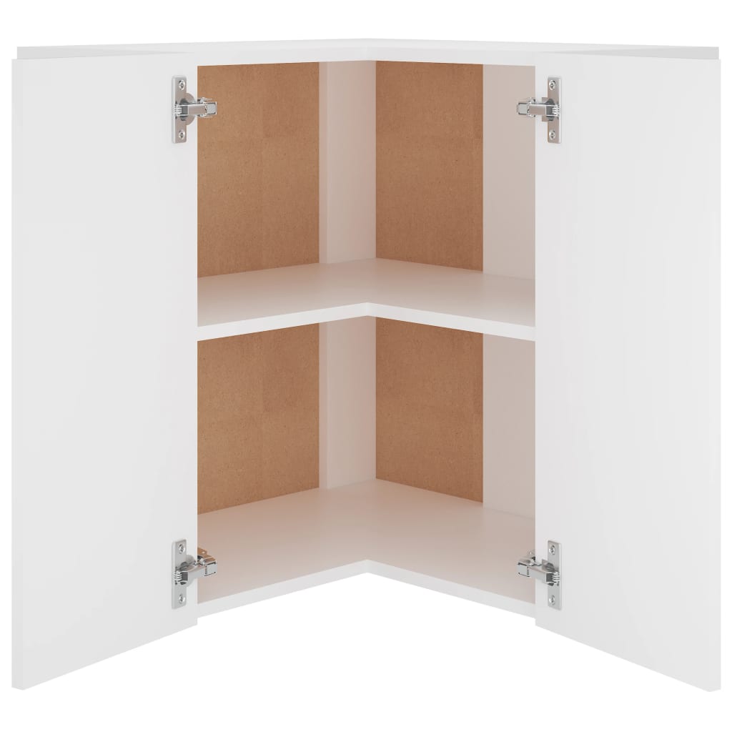 Corner Kitchen Cabinet Wall Mounted White | Simpledeals