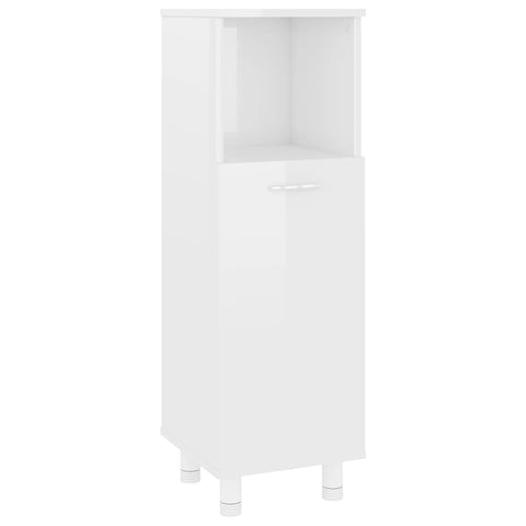 Bathroom Cabinet High Gloss White, Engineered Wood