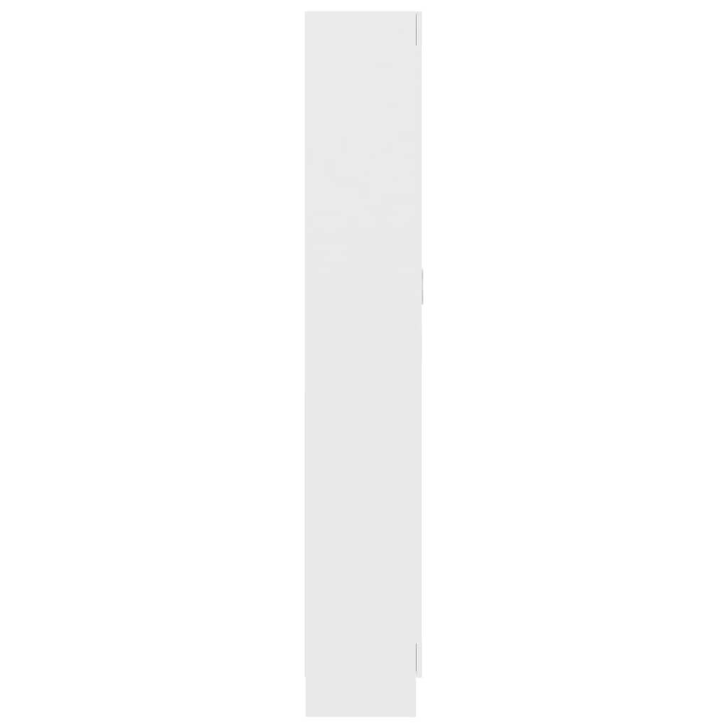 Tall White Book Cabinet 185cm Engineered Wood | Simpledeals