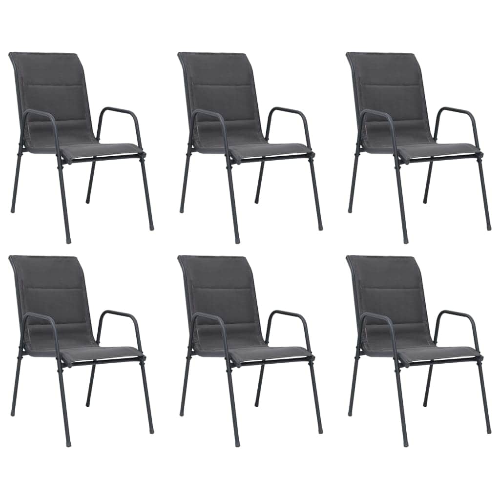 Versatile Stackable Garden Chairs 6 pcs Outdoor Retreat Modern Living