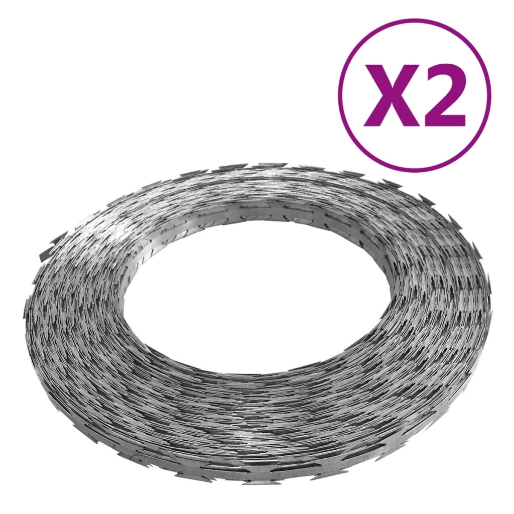 Razor Wire Galvanised Steel 2x100m | Simpledeals