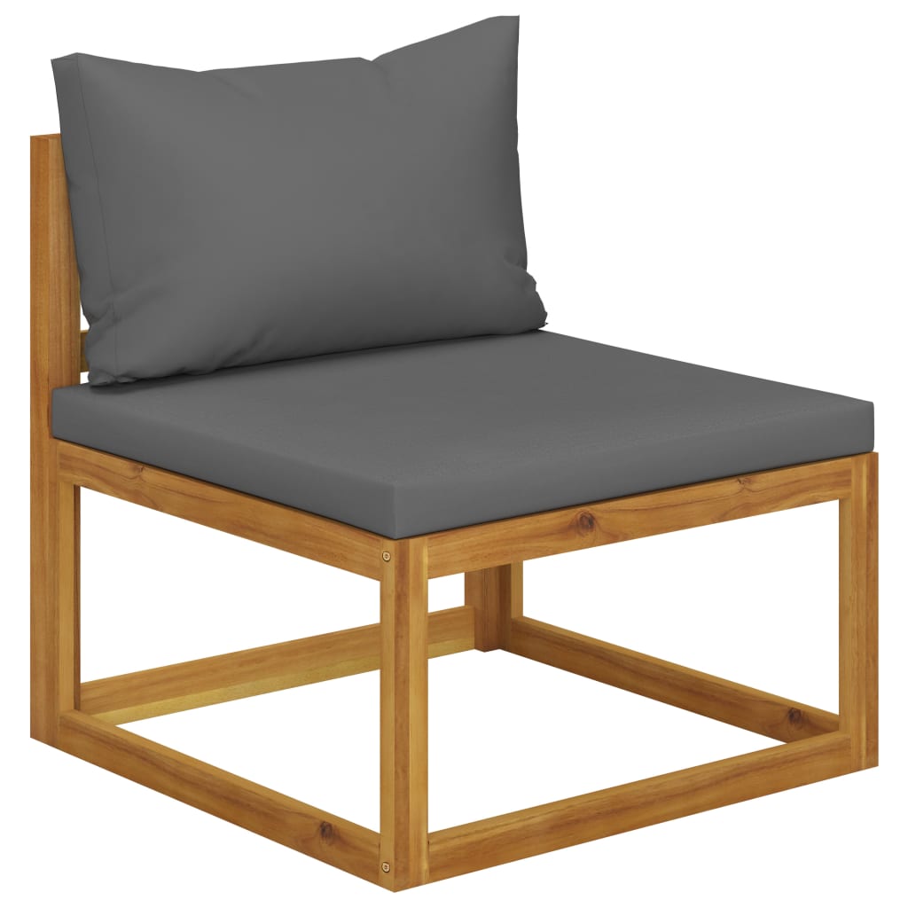 4-Piece Garden Lounge Set with Cushion Solid Acacia Wood