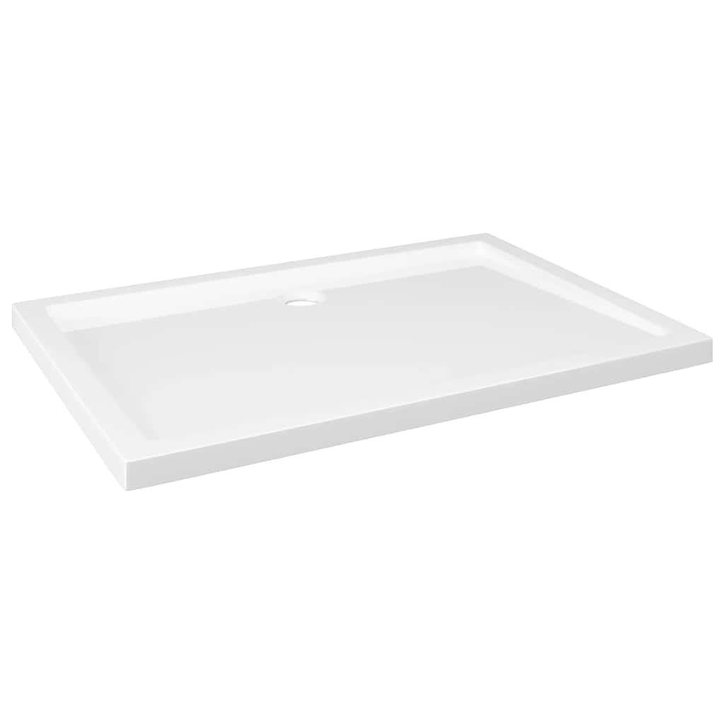 Rectangular Shower Base Tray 70x100cm White ABS | Simpledeals