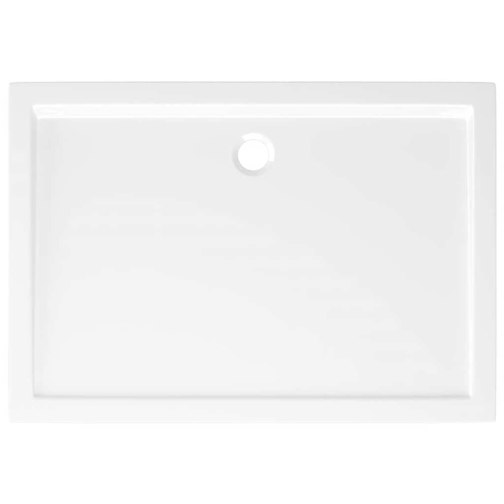 Rectangular Shower Base Tray 70x100cm White ABS | Simpledeals