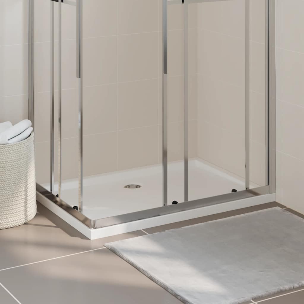 Rectangular Shower Base Tray 70x100cm White ABS | Simpledeals