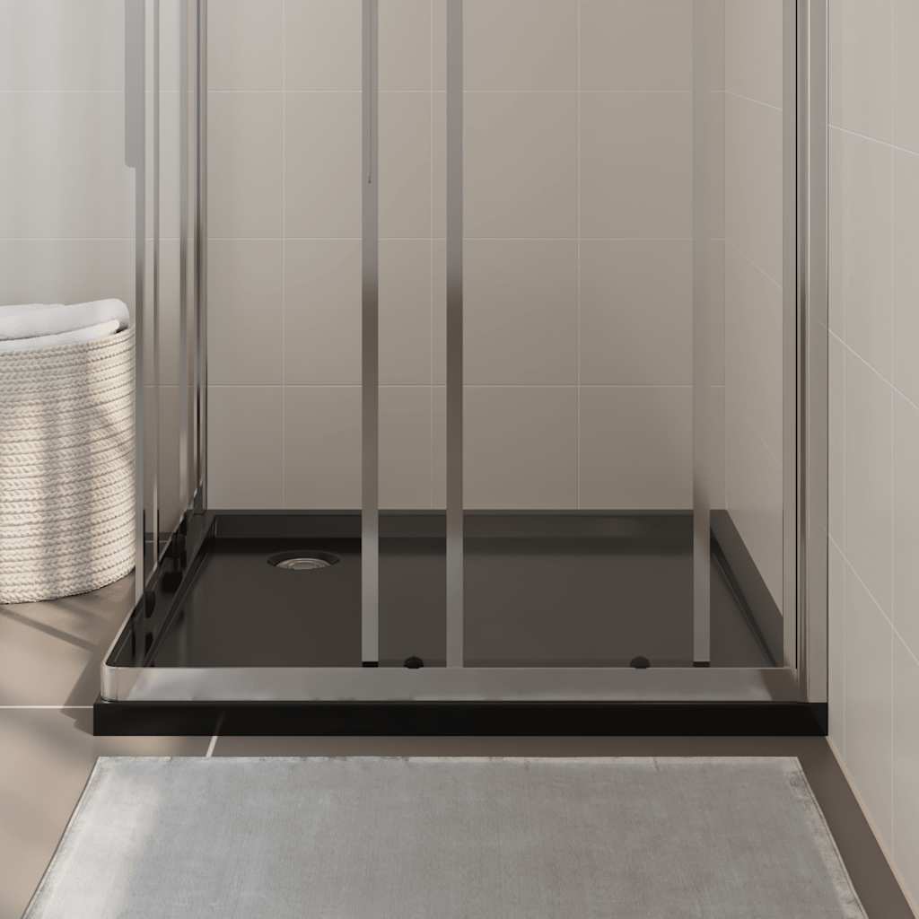 Black Square Shower Base Tray 90x90cm ABS | Simpledeals