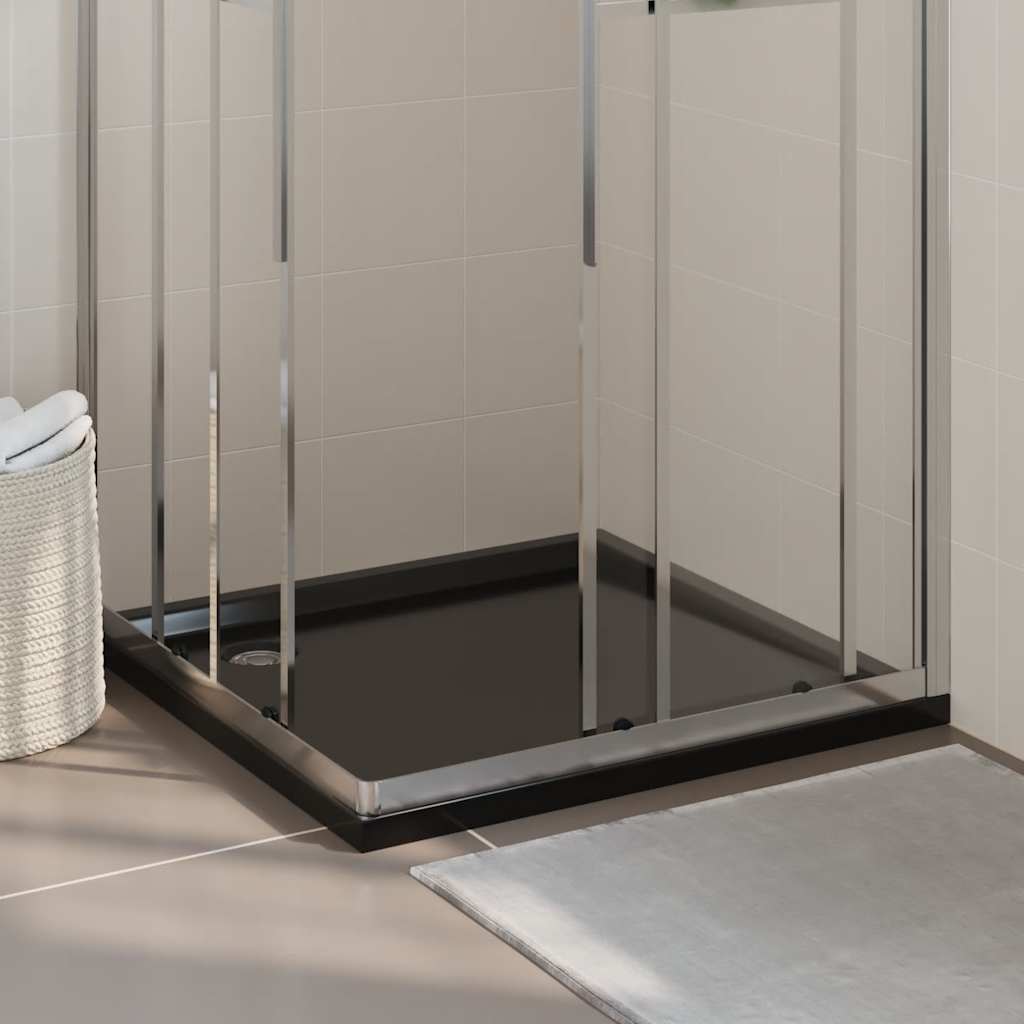 Black Square Shower Base Tray 90x90cm ABS | Simpledeals