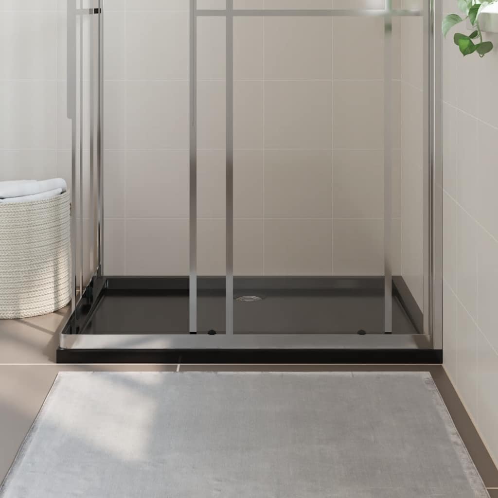 Black Shower Base Tray 80x120cm ABS | Simpledeals