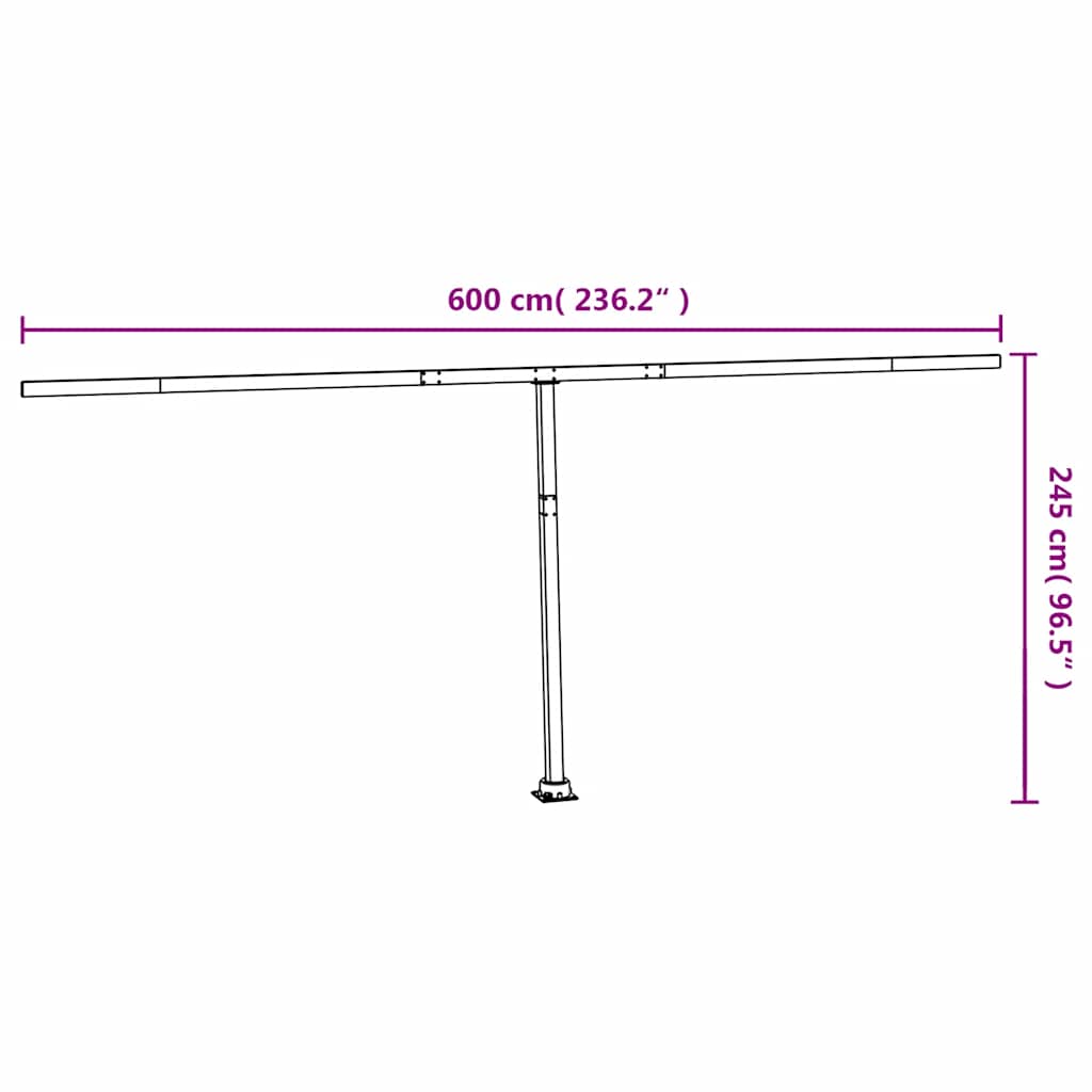 Awning Post Set-Anthracite