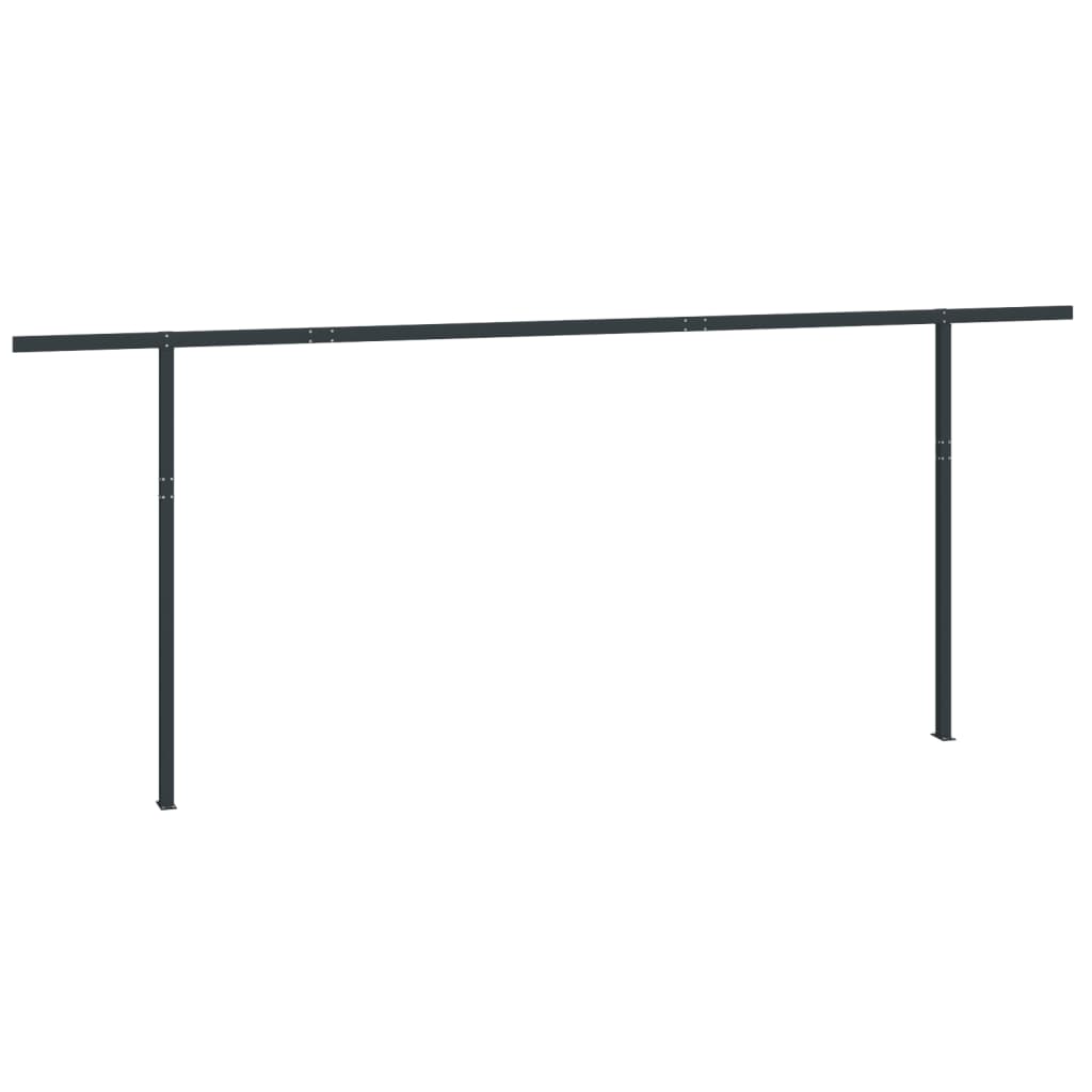 Window & Door Awnings - Awning Post Set Anthracite Iron