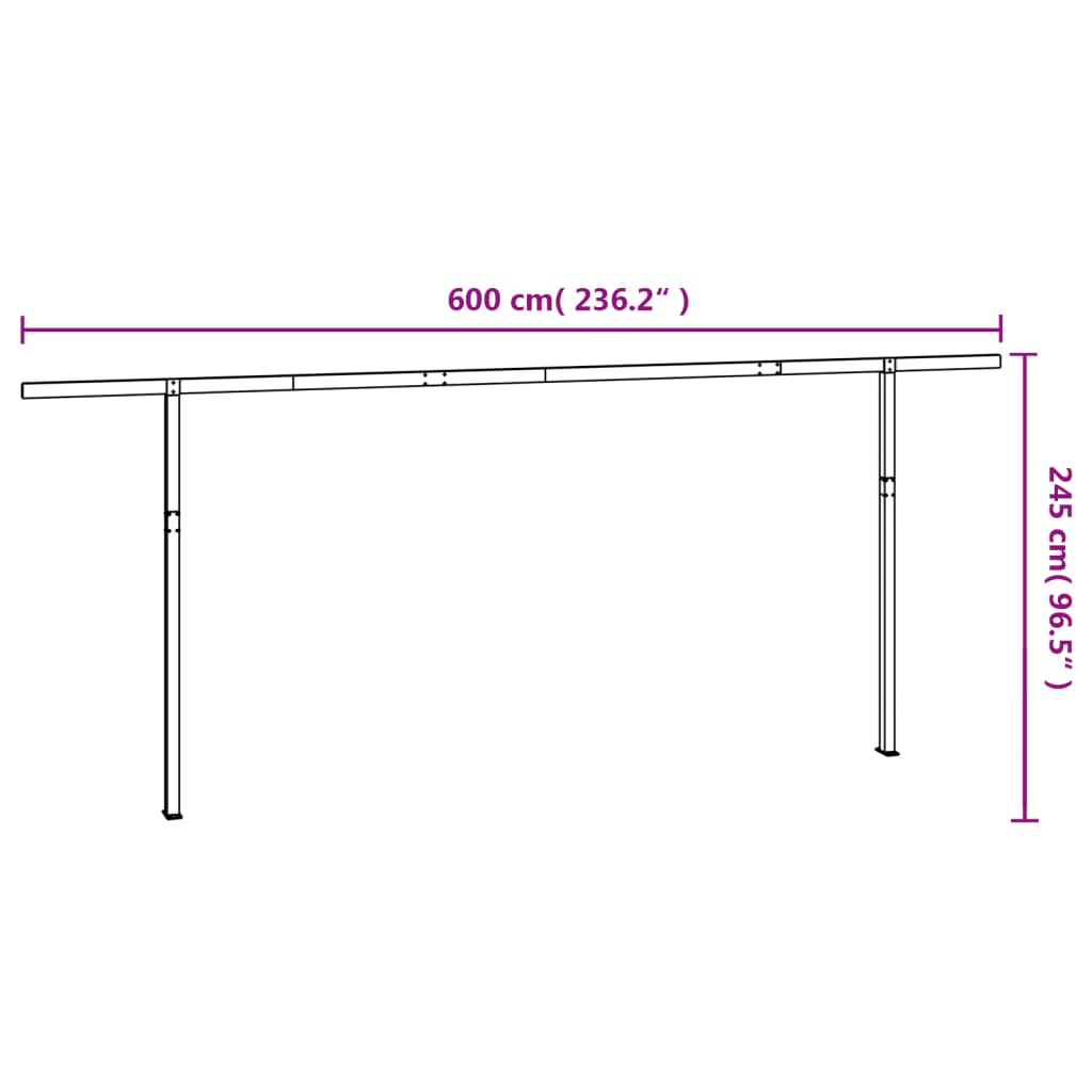 Awning Post Set Anthracite Iron, Window & Door Awnings - photo 7