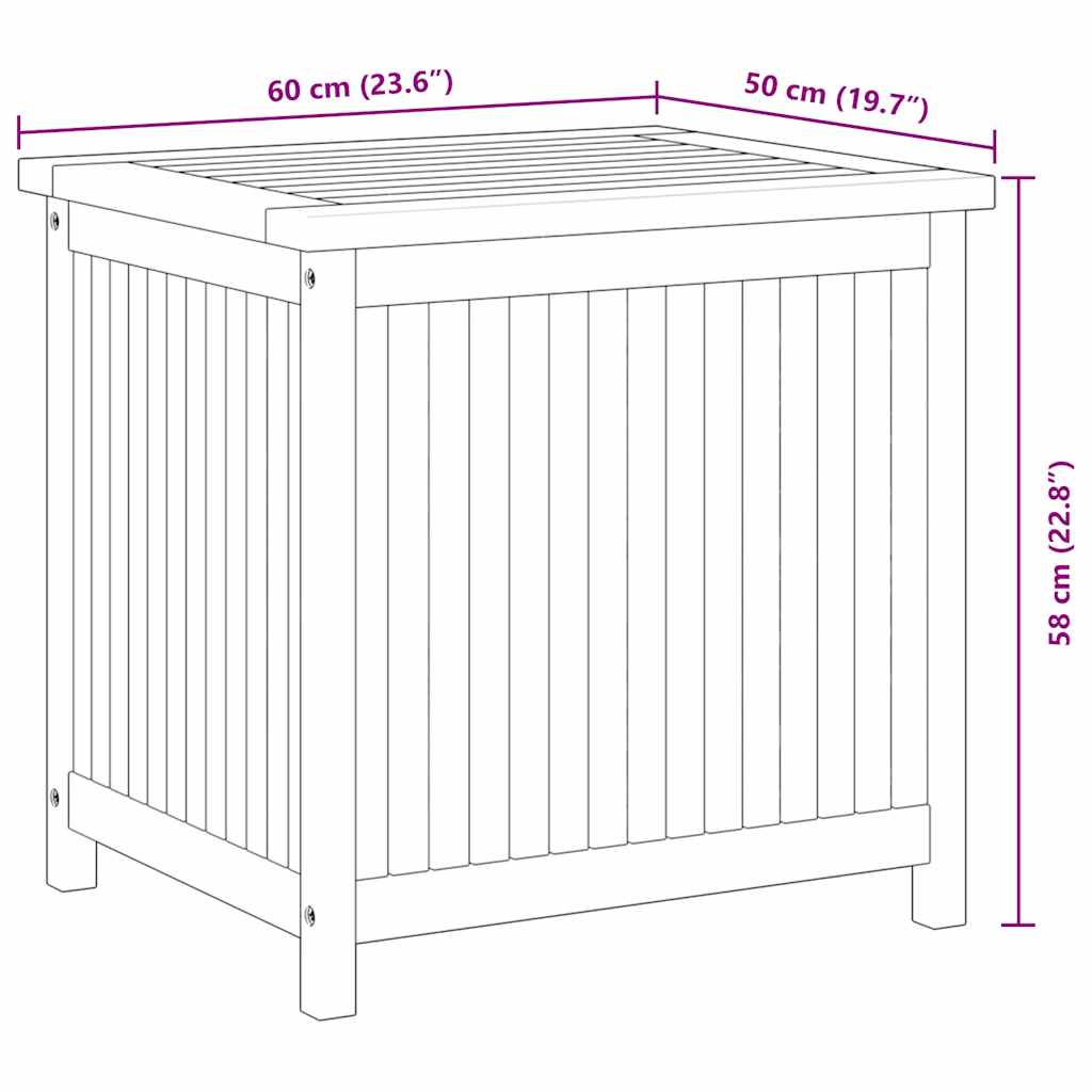 Premium Garden Storage Box 60x50x58 cm Outdoor Retreat Boho