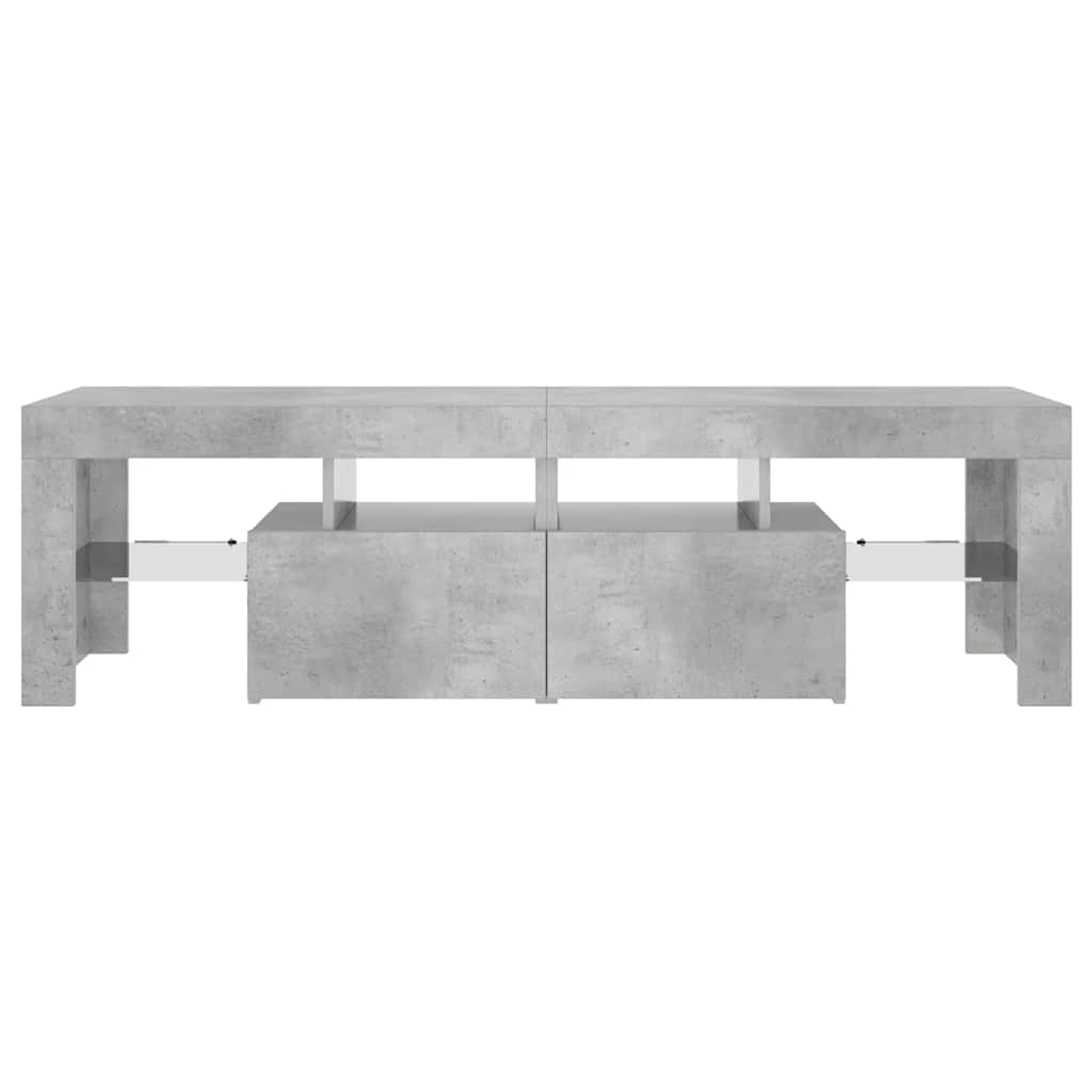 TV Cabinet RGB LED Lights Concrete Grey 140cm | Simpledeals