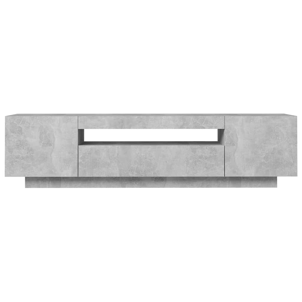 TV Cabinet RGB LED Lights 160cm Concrete Grey | Simpledeals