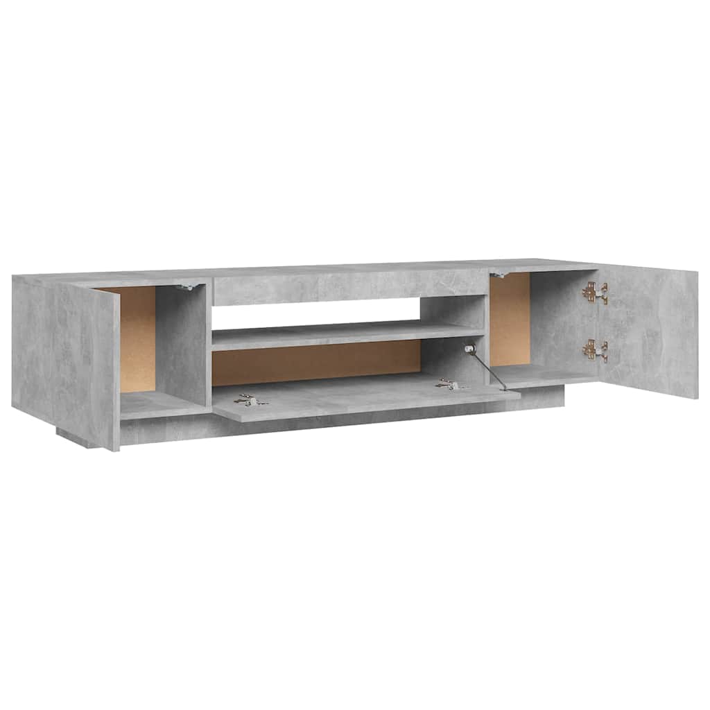 TV Cabinet RGB LED Lights 160cm Concrete Grey | Simpledeals