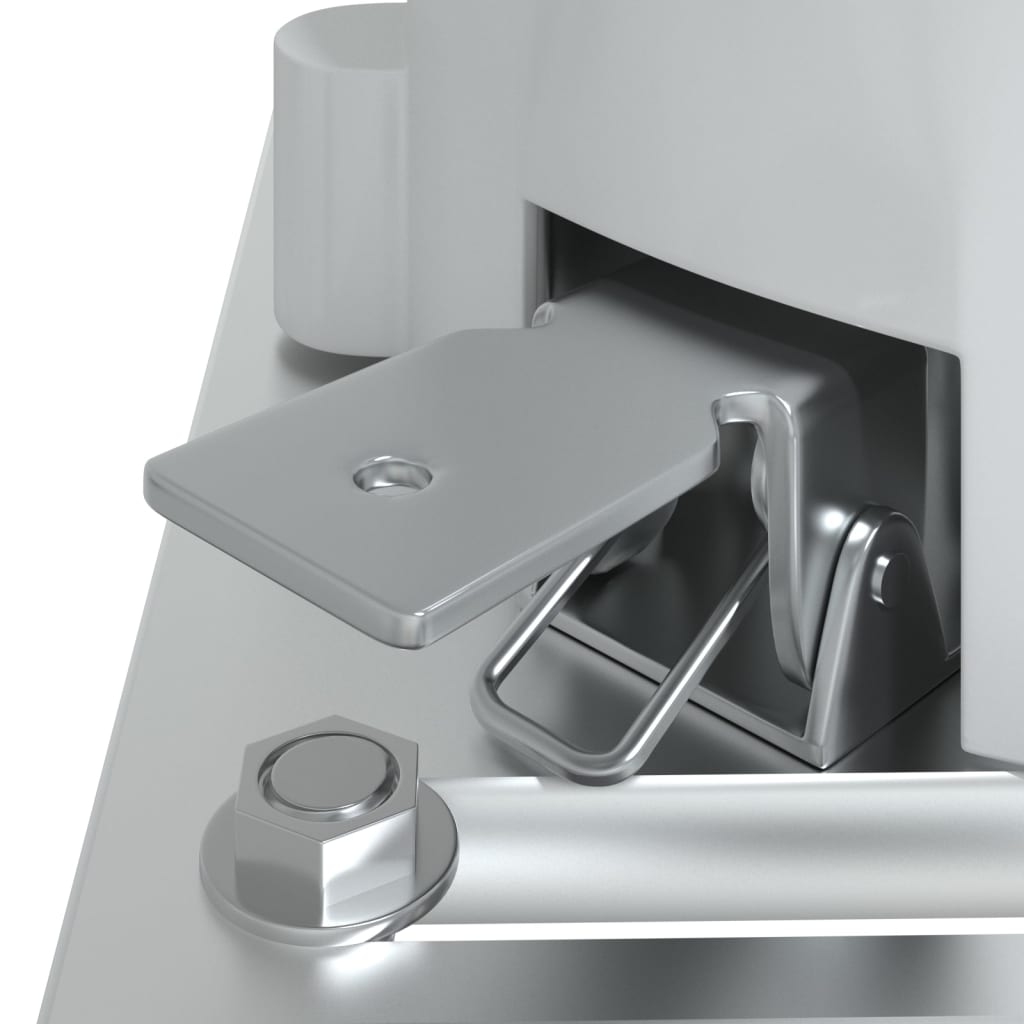 Awning Post Set White - Iron, White colour