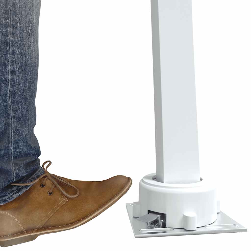 Awning Post Set - White Iron with White colour