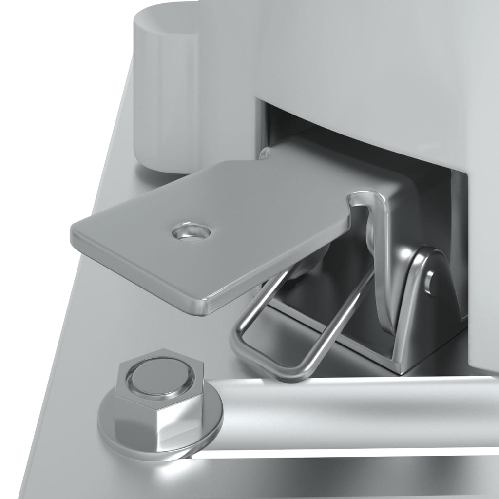 Awning Post Set White Iron, White colour