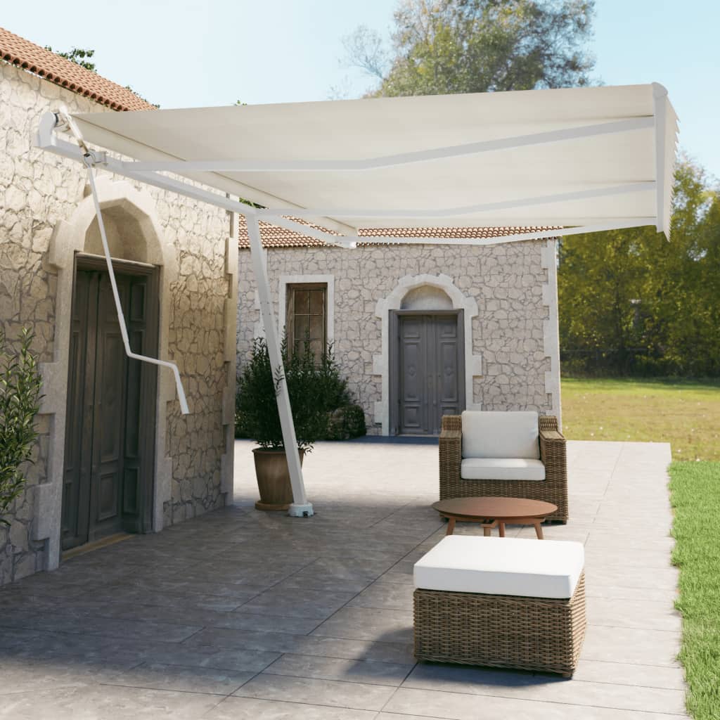 Awning Post Set White Iron
