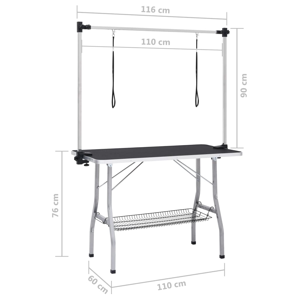 Dog Grooming Table Adjustable 2 Loops Basket | Simpledeals