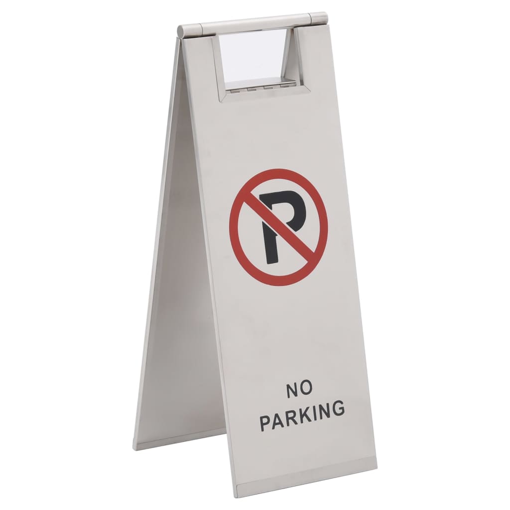 Folding No Parking Sign Stainless Steel | Simpledeals