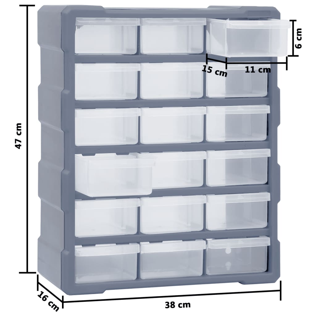 18 Drawer Parts Organiser Storage Cabinet | Simpledeals