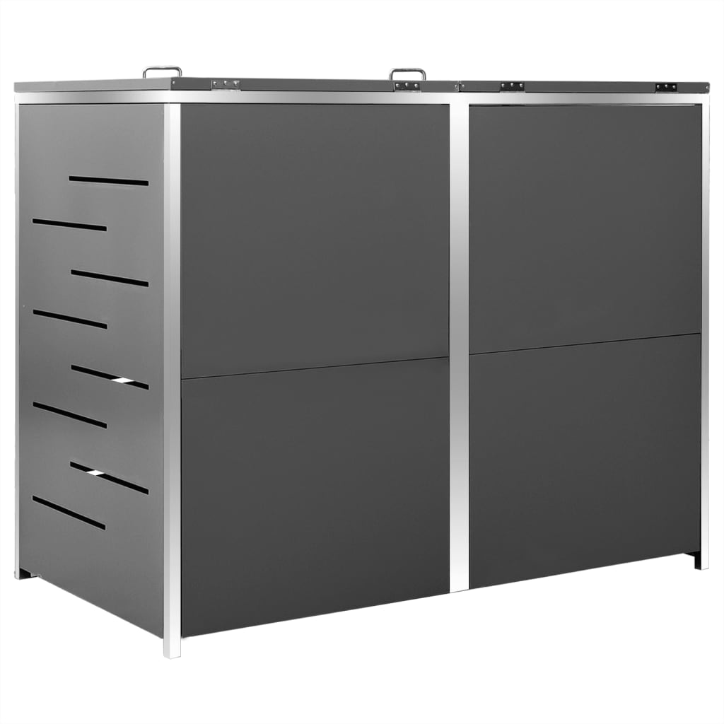 Double Wheelie Bin Shed Steel Outdoor Storage | Simpledeals