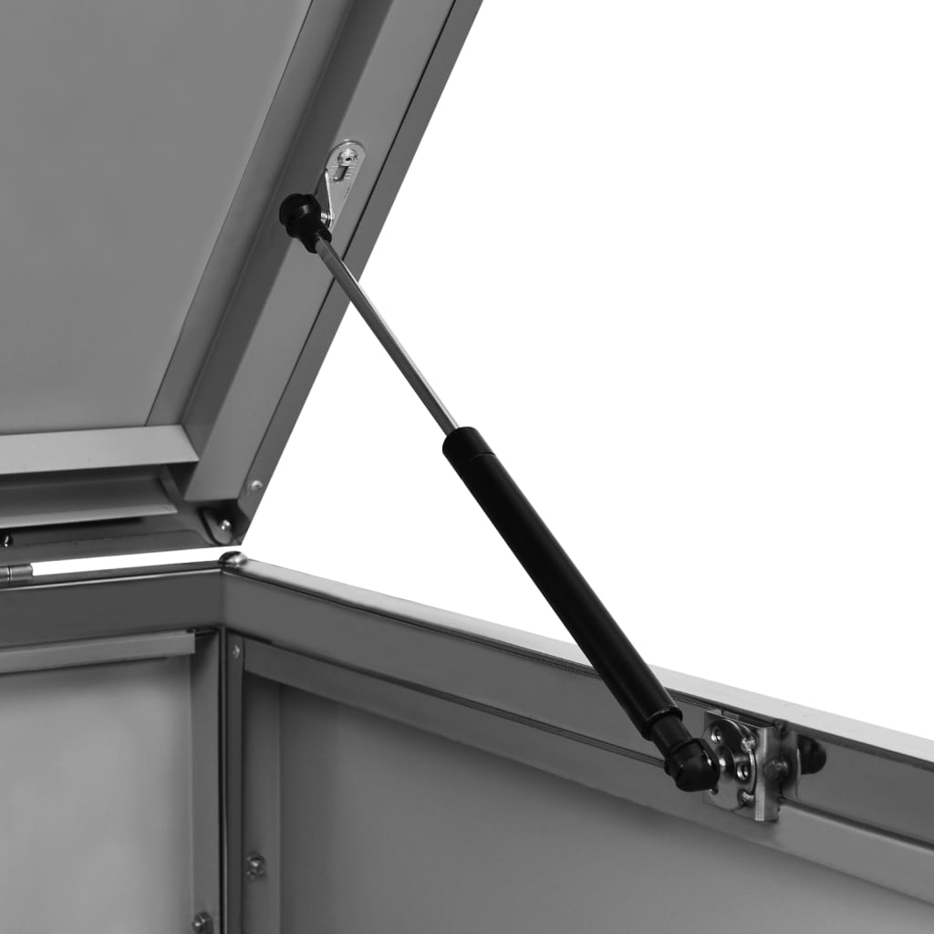 4-Bin Wheelie Bin Shed Stainless Steel Anthracite | Simpledeals
