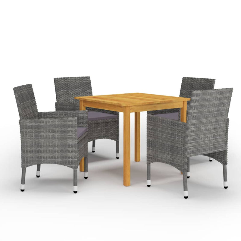 5 Pcs - 5 Pcs Garden Dining Set Grey - photo 23
