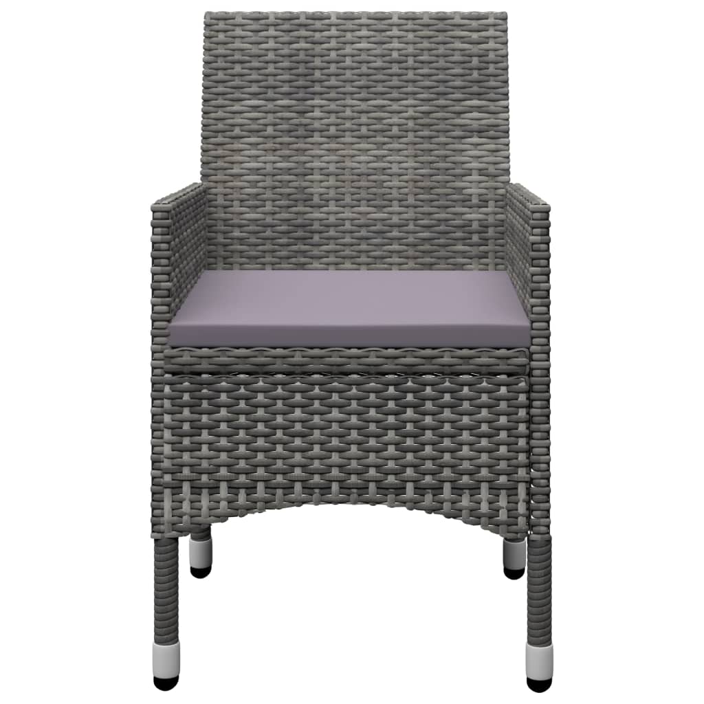 5 Pcs Garden Dining Set Grey