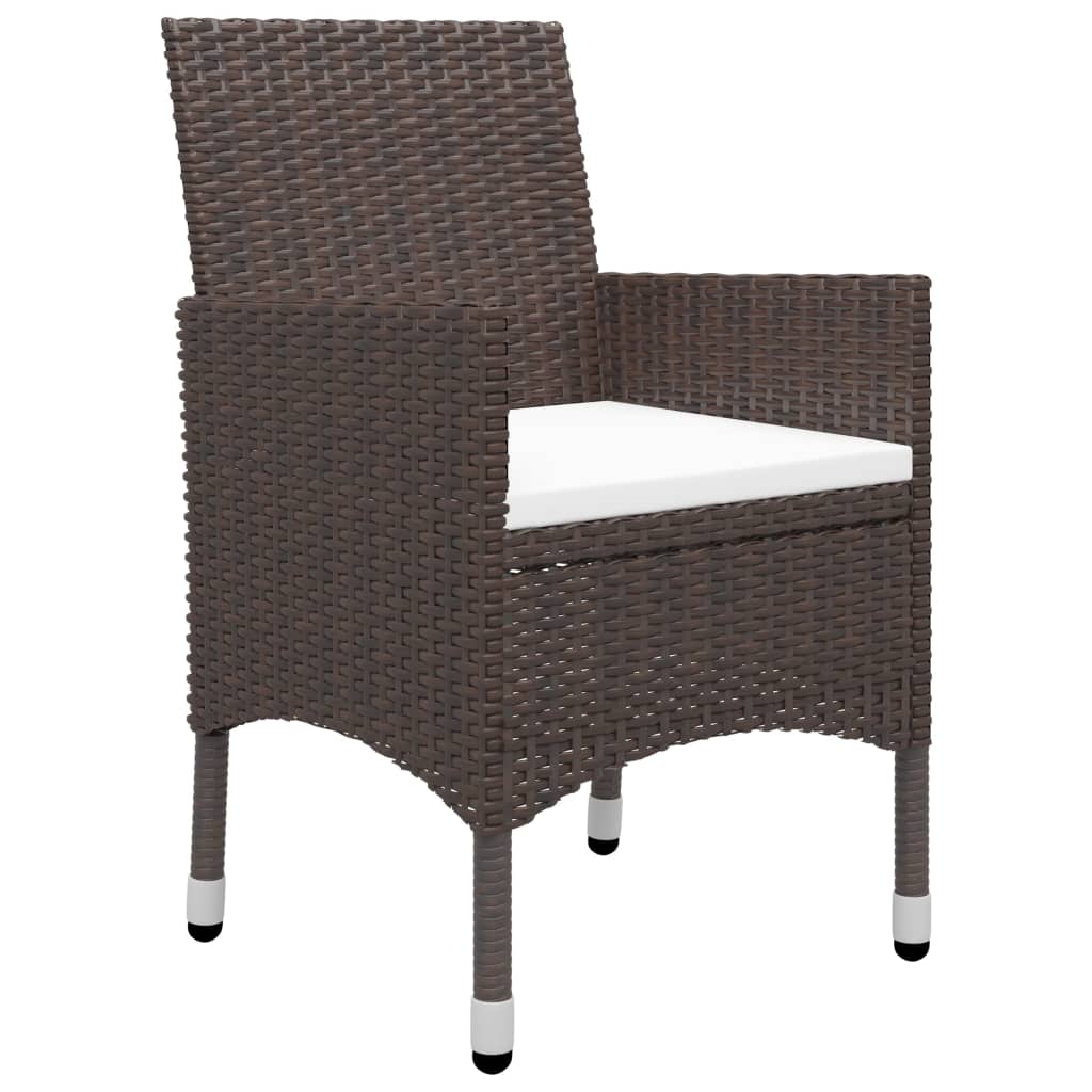 5 Pcs Garden Dining Set Grey