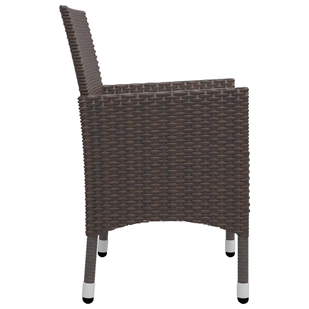 5 Pcs Garden Dining Set Grey