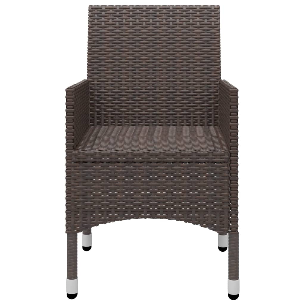 5 Pcs Garden Dining Set Grey