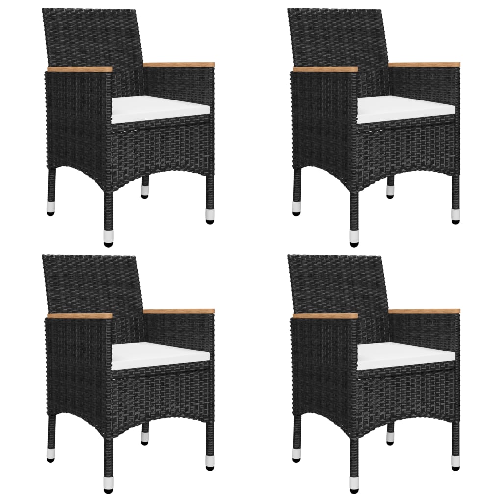 5 Pcs Garden Dining Set Grey