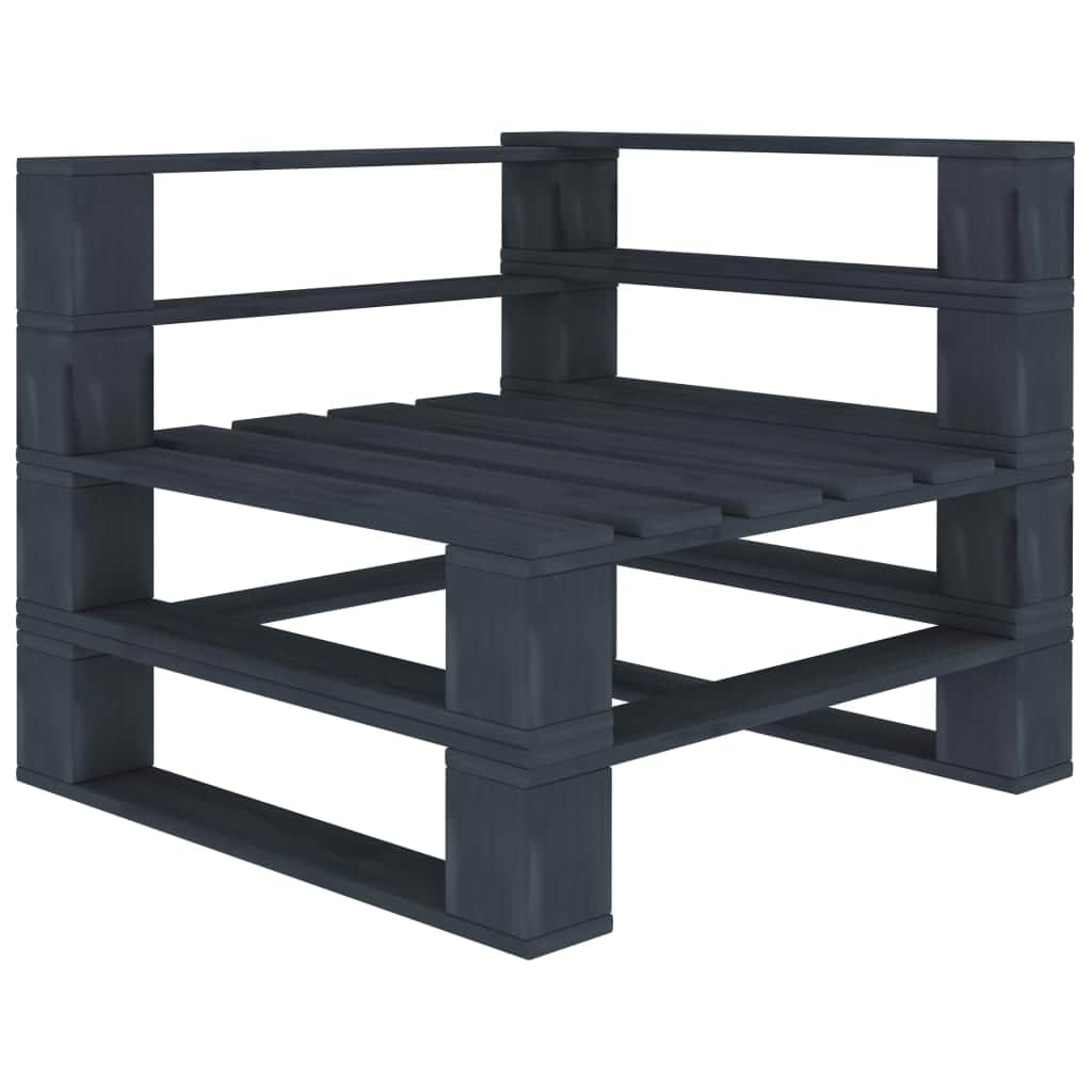 Minimalist Garden Pallet Sofa Grey 3 Relaxing Seating Modern Living