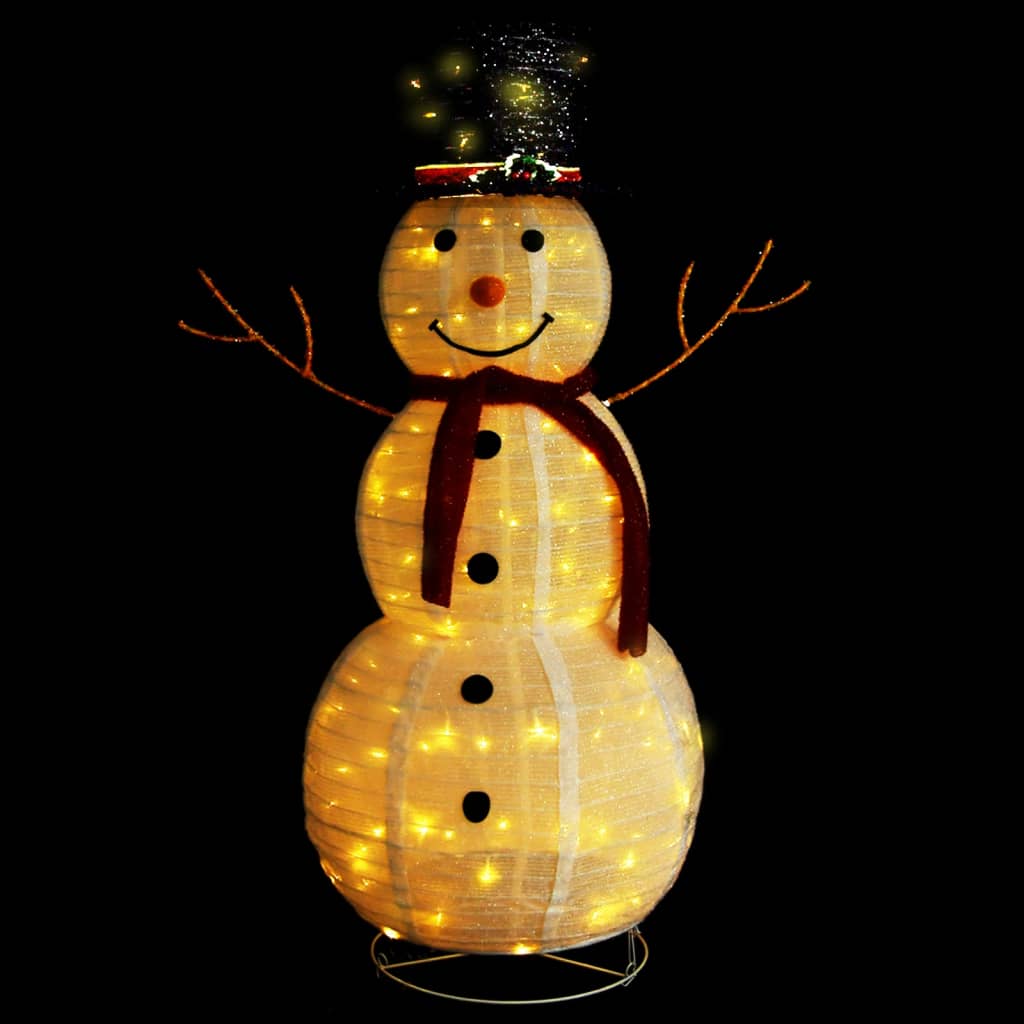 Decorative Christmas Snowman Figure LED Luxury Fabric 120cm