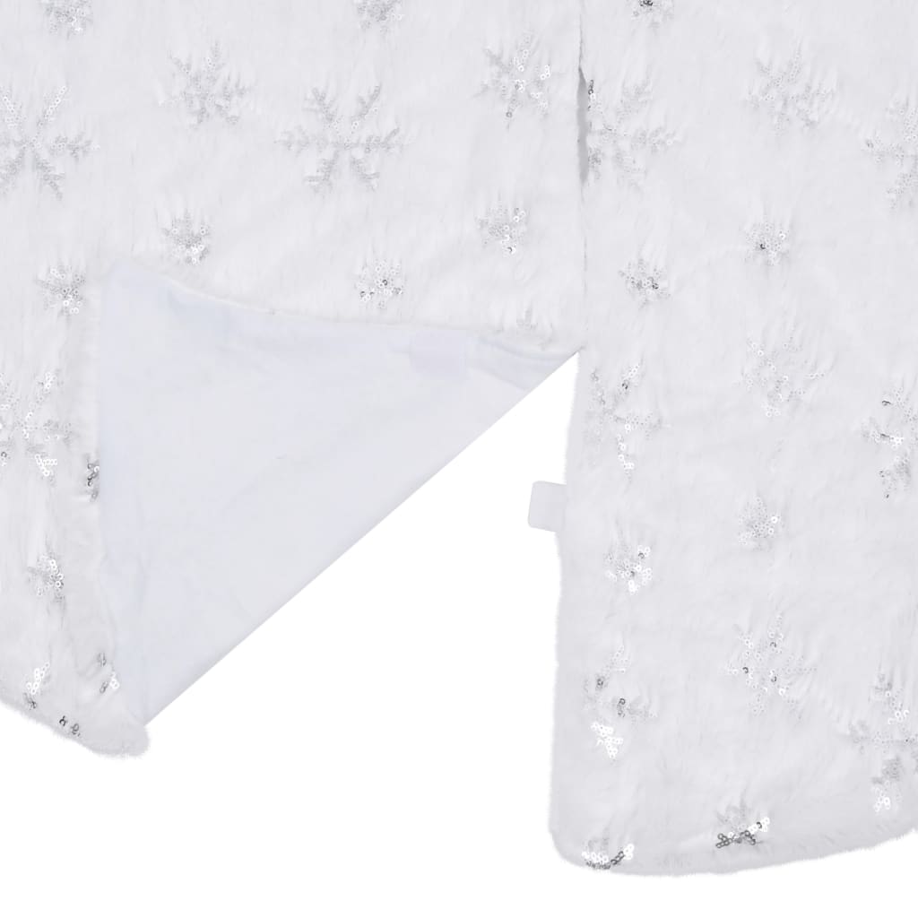 Luury Christmas Tree Skirt White 122  Fur