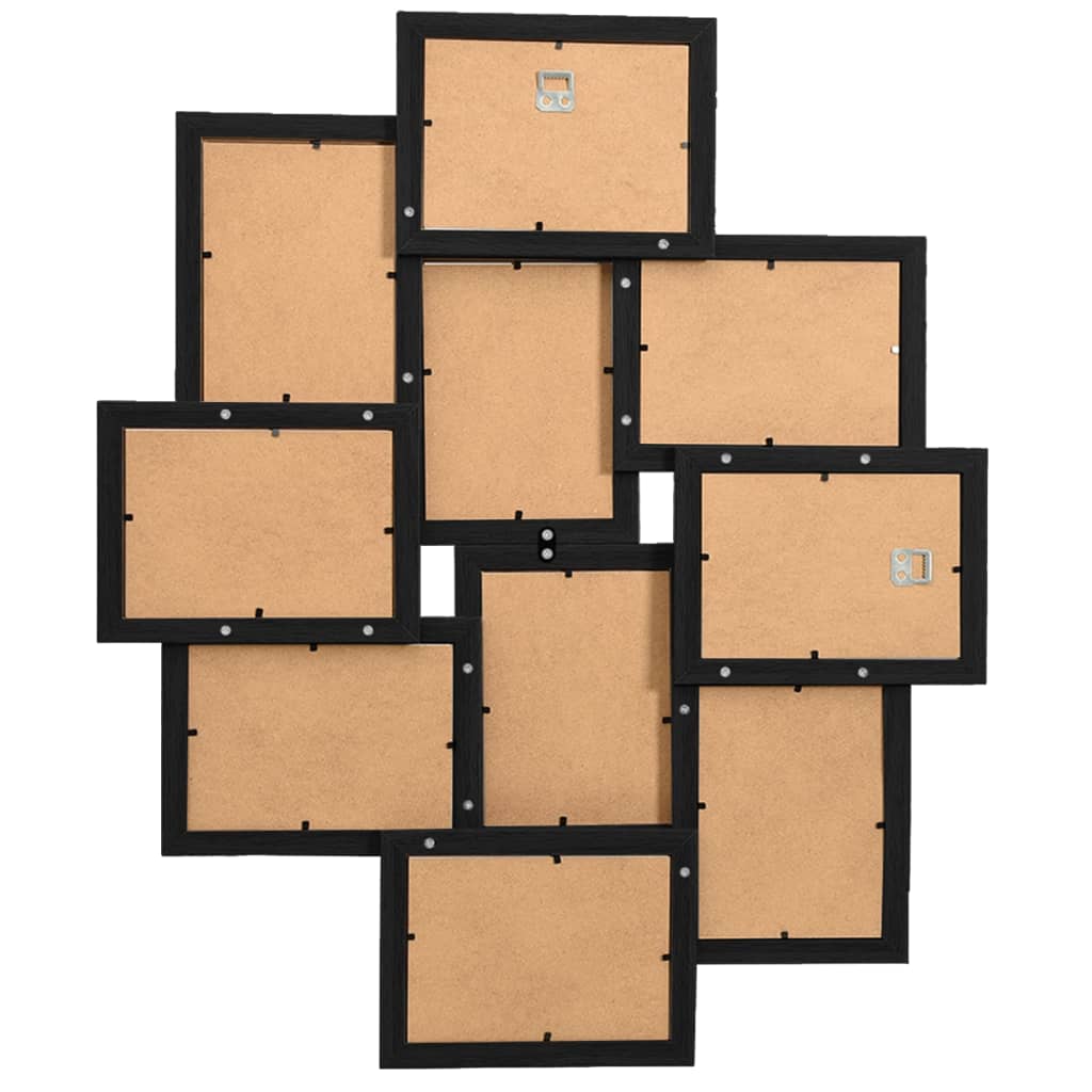 10-Photo Collage Frame 13x18cm Black MDF | Simpledeals