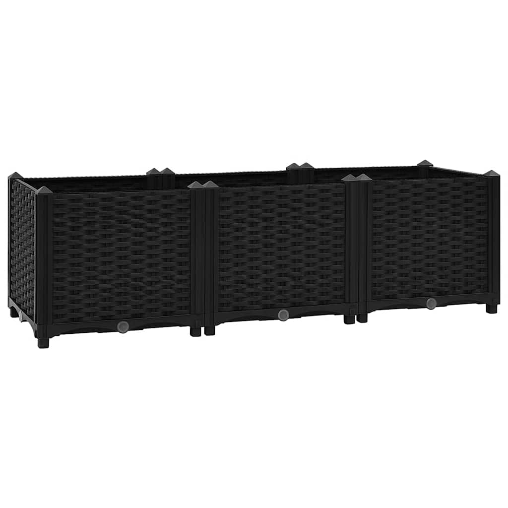 Raised Garden Bed 120x40cm Polypropylene Black | Simpledeals