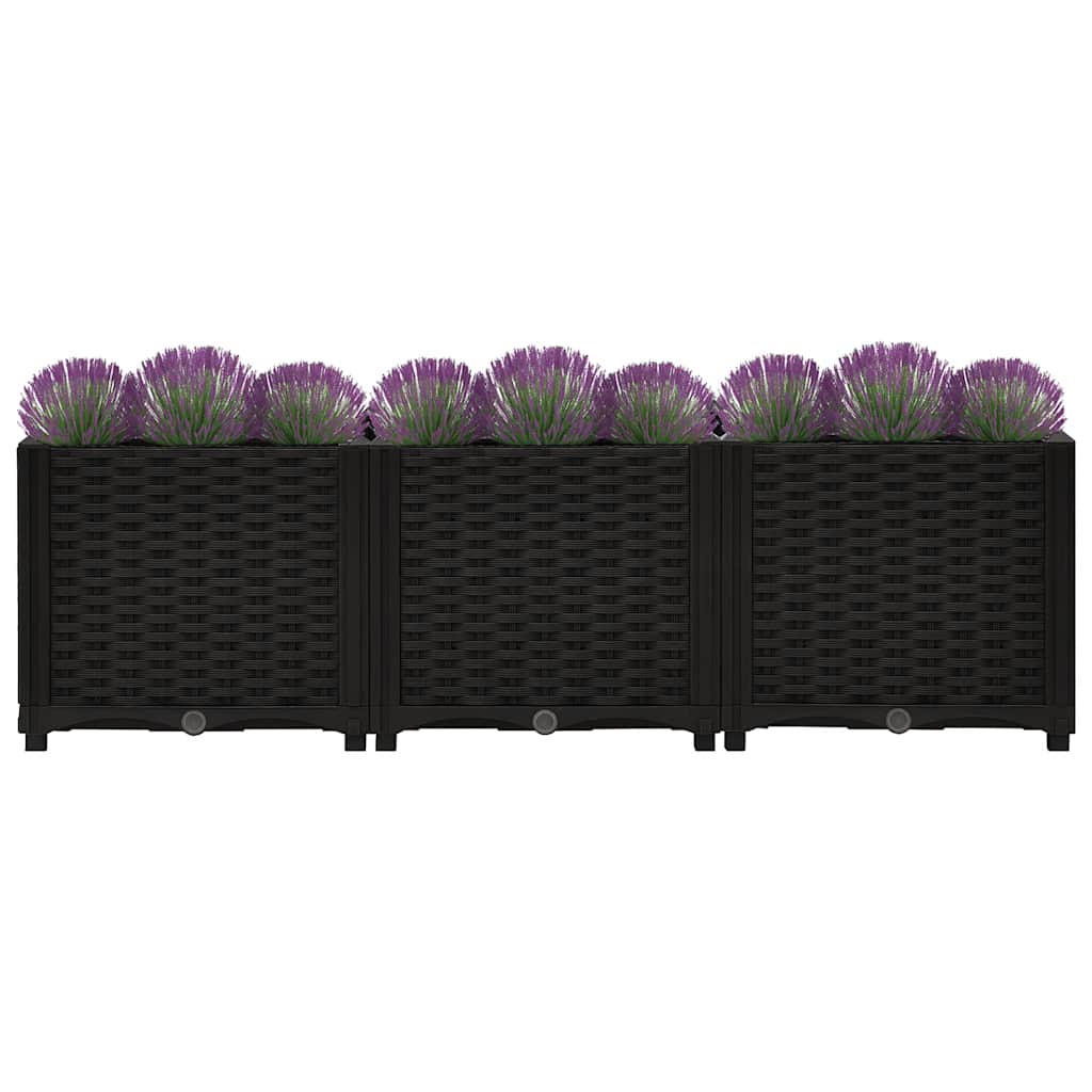 Raised Garden Bed 120x40cm Polypropylene Black | Simpledeals